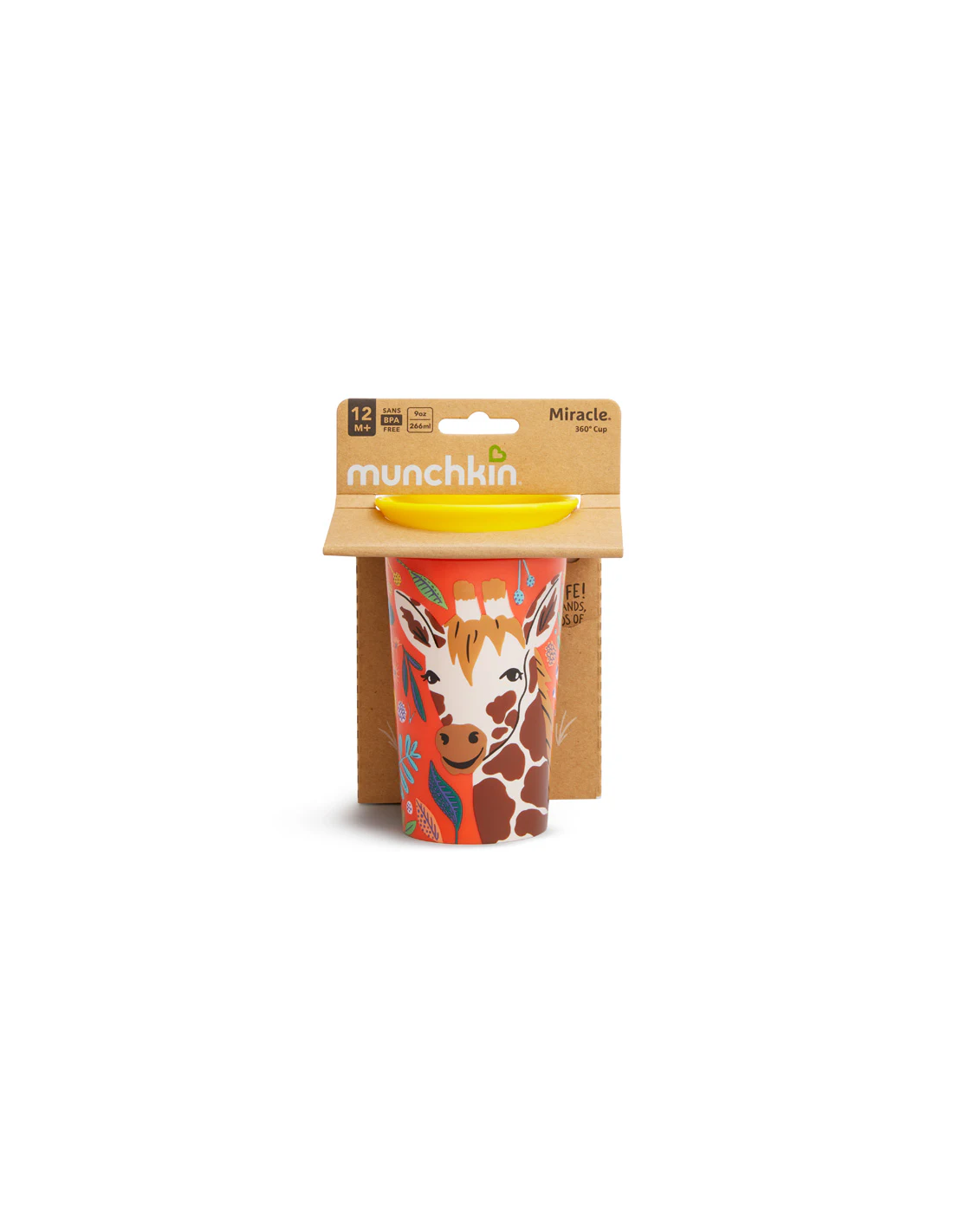 Κύπελο Νερού Miracle Sippy Cup 266ml Giraffe, Munchkin